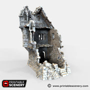 Port Winterdale Ruined Governor's Mansion – Printable Scenery 3D printed tabletop terrain