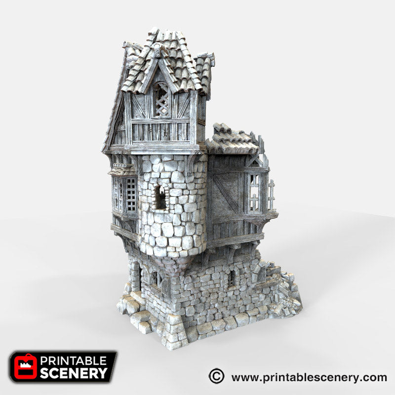Port Winterdale Ruined Governor's Mansion – Printable Scenery 3D printed tabletop terrain