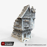Port Winterdale Ruined Governor's Mansion – Printable Scenery 3D printed tabletop terrain