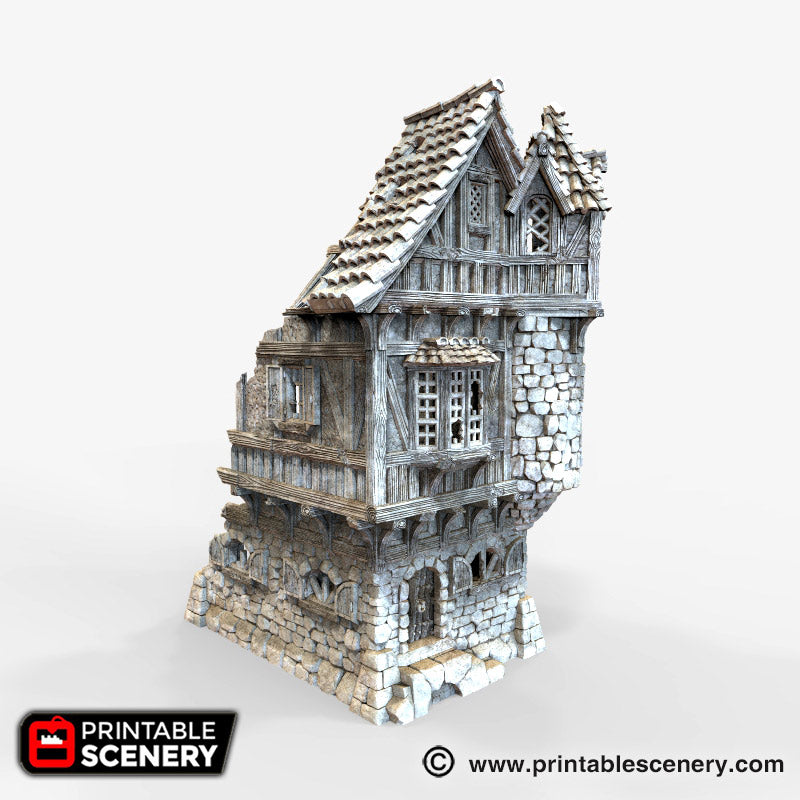 Port Winterdale Ruined Governor's Mansion – Printable Scenery 3D printed tabletop terrain