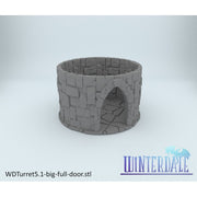 Winterdale Round Tower – Printable Scenery 3D printed tabletop terrain