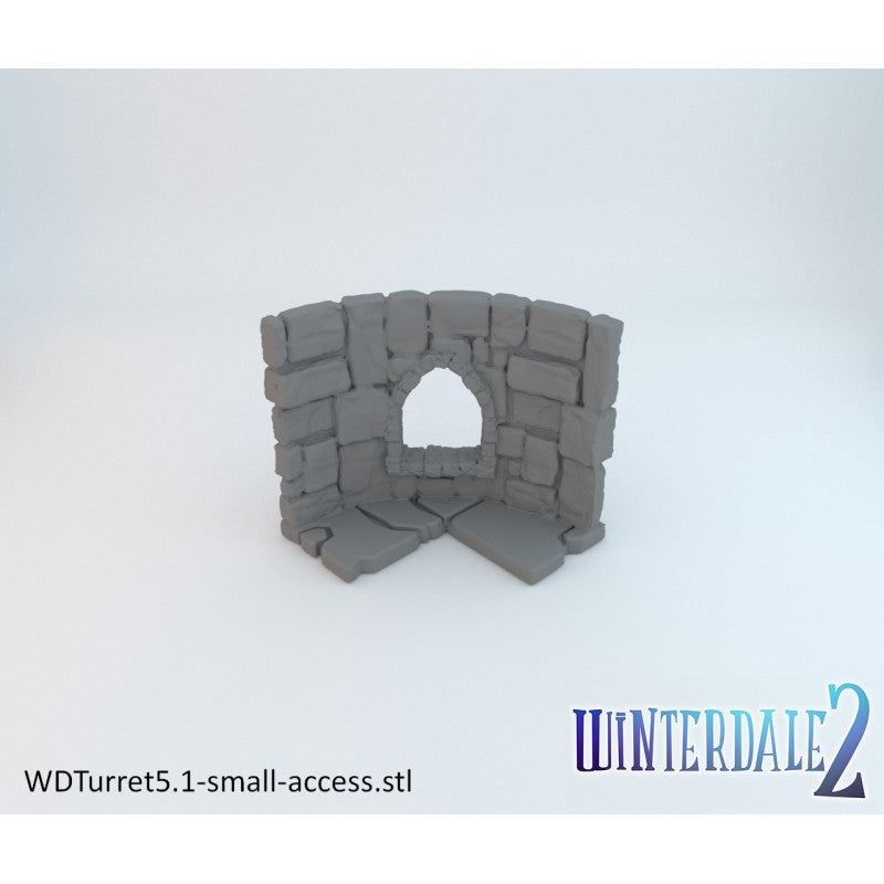 Winterdale Round Tower – Printable Scenery 3D printed tabletop terrain