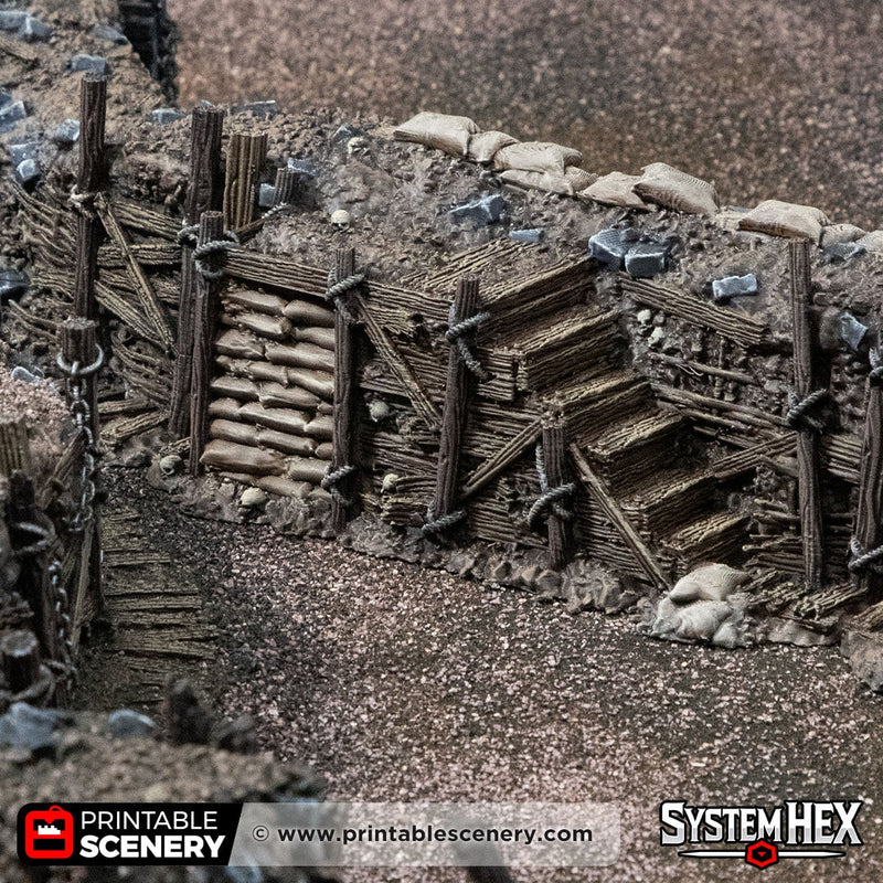 Trench Stairs – Trench Crusade compatible SystemHEX 3D printed terrain