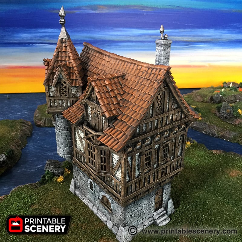 Port Winterdale Governor's Mansion – Printable Scenery 3D printed tabletop terrain