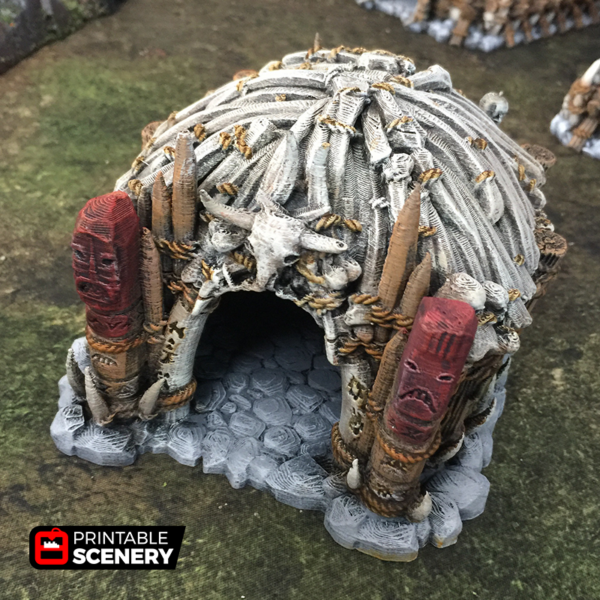 Lost Tribes Shaman's Hut – Printable Scenery 3D printed tabletop terrain