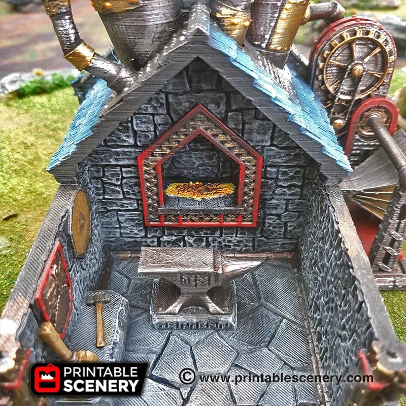 Dwarven Smithy – Printable Scenery 3D printed tabletop terrain