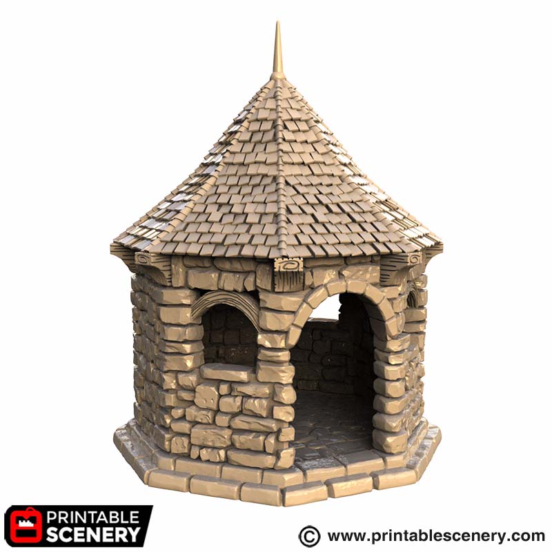 Stone Gazebo – Printable Scenery 3D printed tabletop terrain