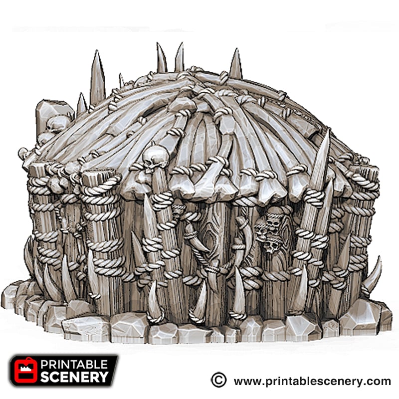 Lost Tribes Shaman's Hut – Printable Scenery 3D printed tabletop terrain