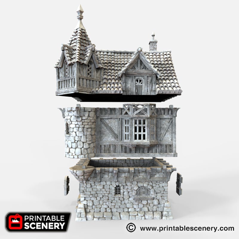 Port Winterdale Governor's Mansion – Printable Scenery 3D printed tabletop terrain