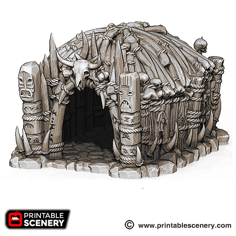 Lost Tribes Shaman's Hut – Printable Scenery 3D printed tabletop terrain