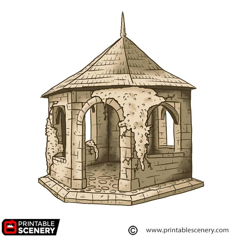 Stone Gazebo – Printable Scenery 3D printed tabletop terrain