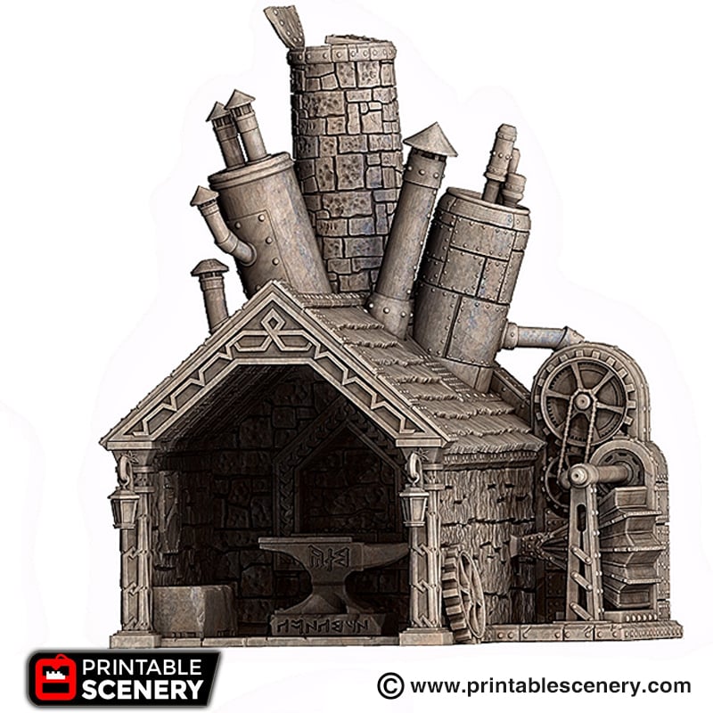 Dwarven Smithy – Printable Scenery 3D printed tabletop terrain