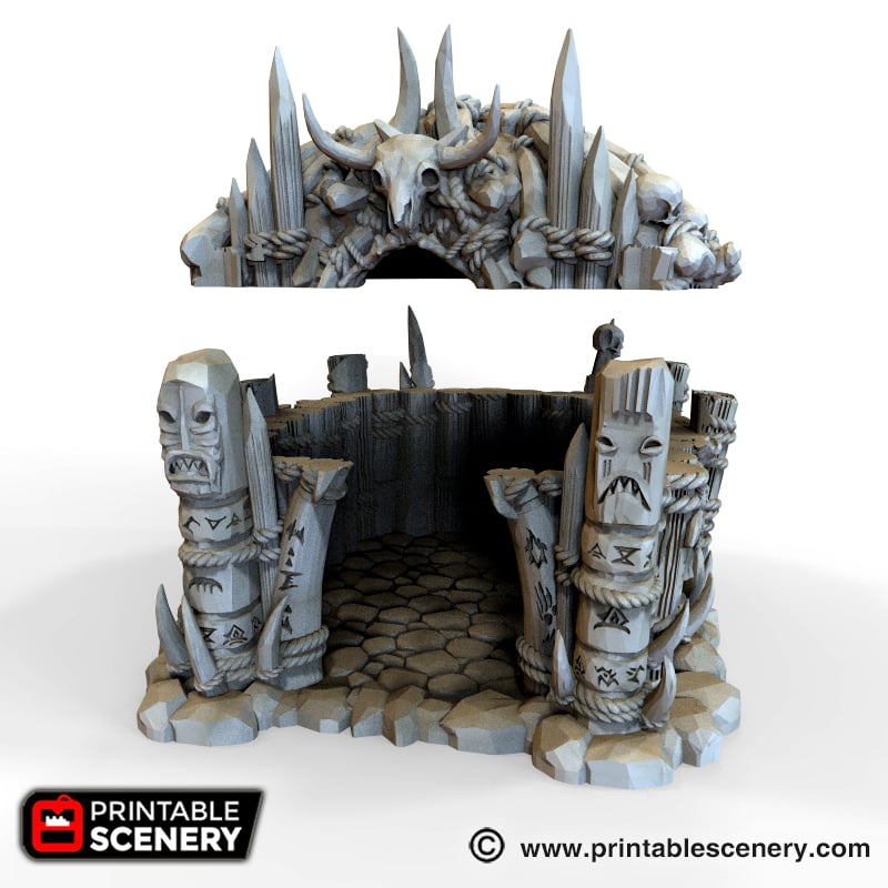 Lost Tribes Shaman's Hut – Printable Scenery 3D printed tabletop terrain
