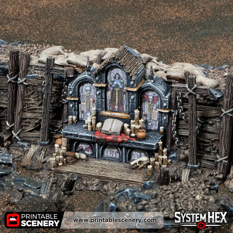 Trench Altar – Trench Crusade compatible SystemHEX 3D printed terrain
