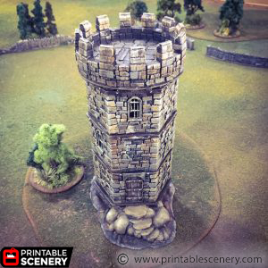 Winterdale War Tower – Printable Scenery 3D printed tabletop terrain