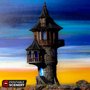 Port Winterdale Wizard Tower – Printable Scenery 3D printed tabletop terrain