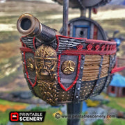 Dwarven Airship – Printable Scenery 3D printed tabletop terrain
