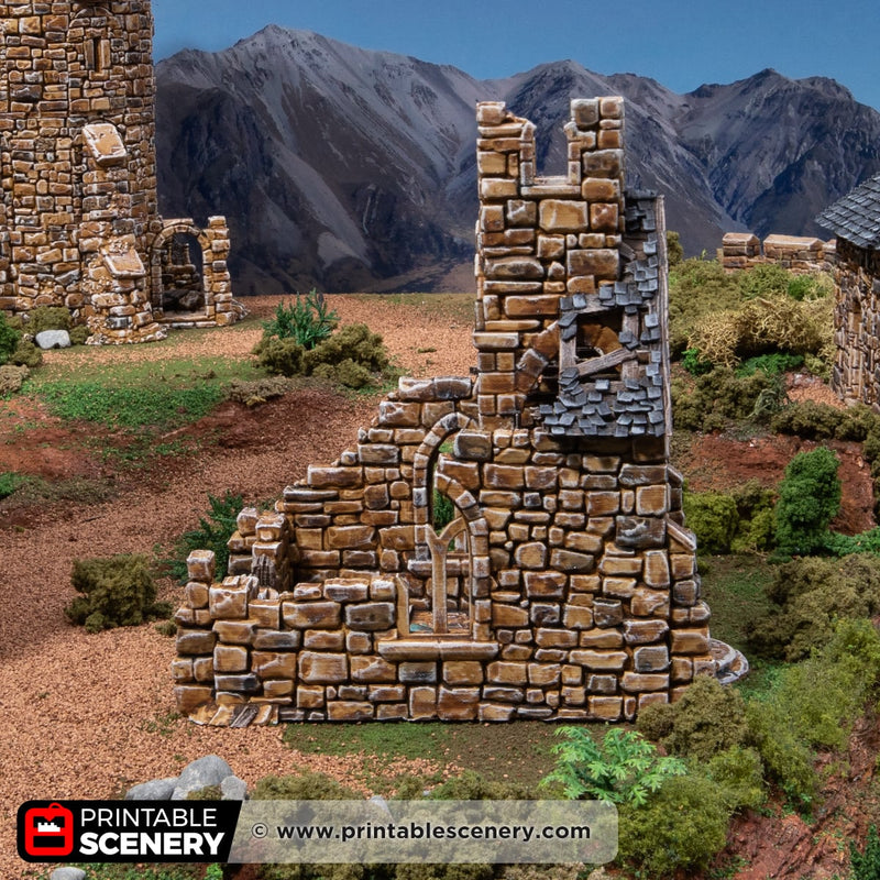 Ruined Small Chapel – Printable Scenery 3D printed tabletop terrain