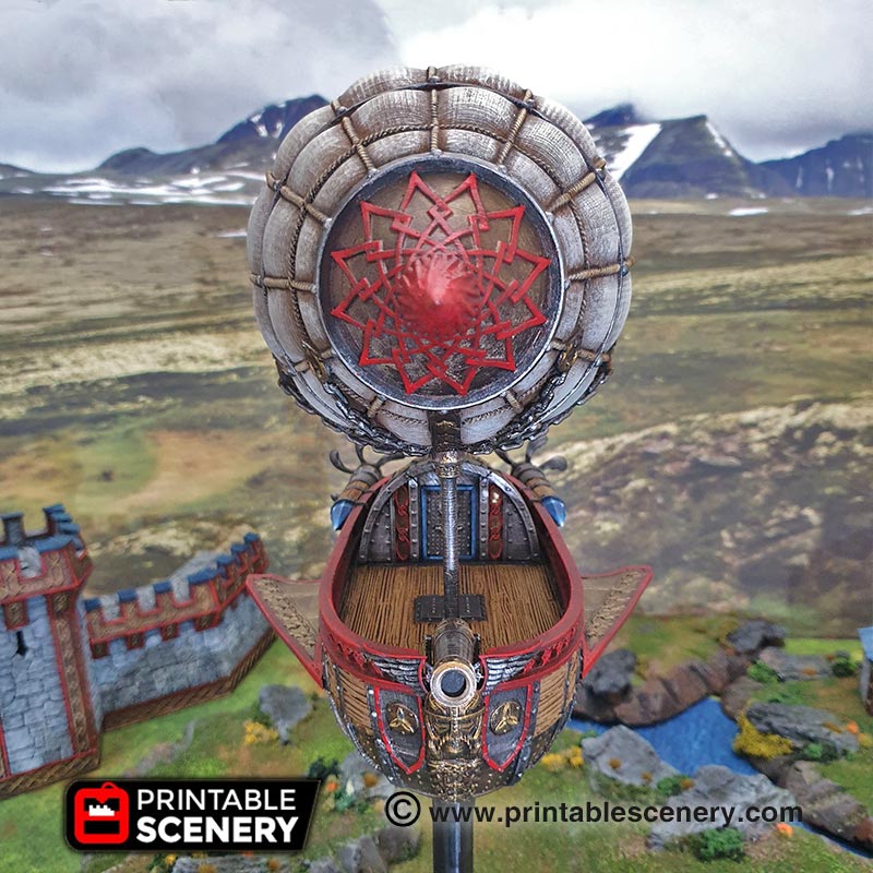 Dwarven Airship – Printable Scenery 3D printed tabletop terrain
