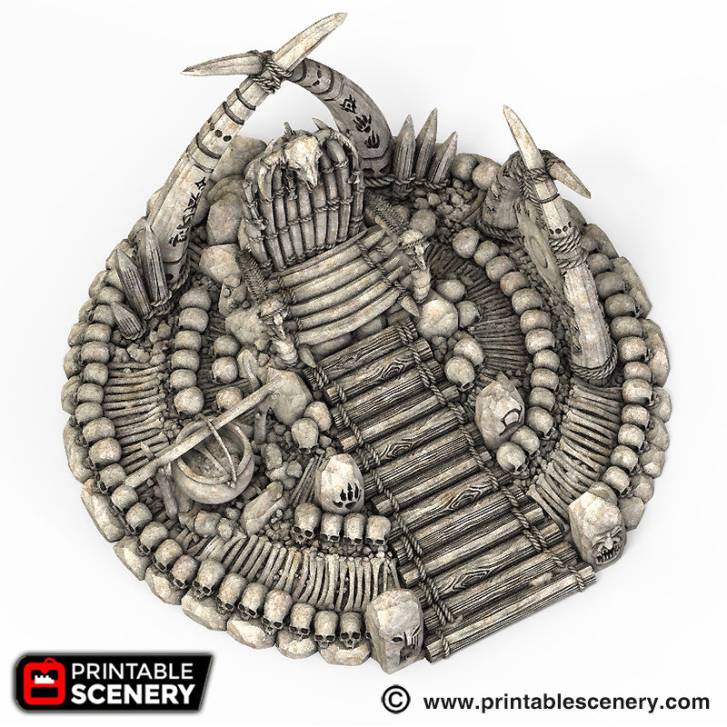 Lost Tribes War Boss Throne – Printable Scenery 3D printed tabletop terrain