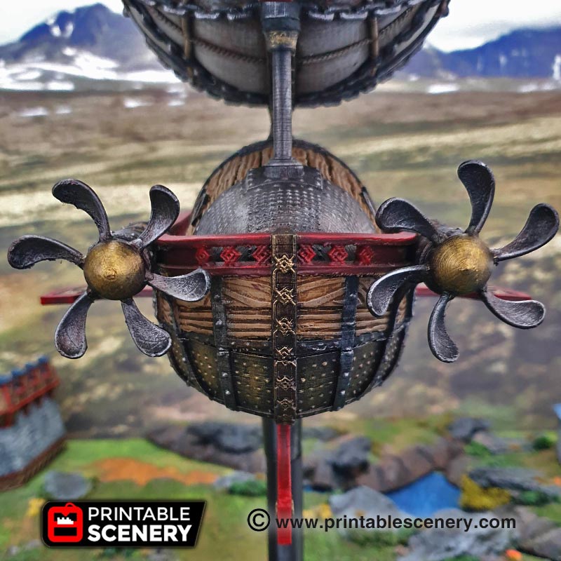 Dwarven Airship – Printable Scenery 3D printed tabletop terrain