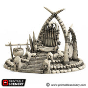Lost Tribes War Boss Throne – Printable Scenery 3D printed tabletop terrain