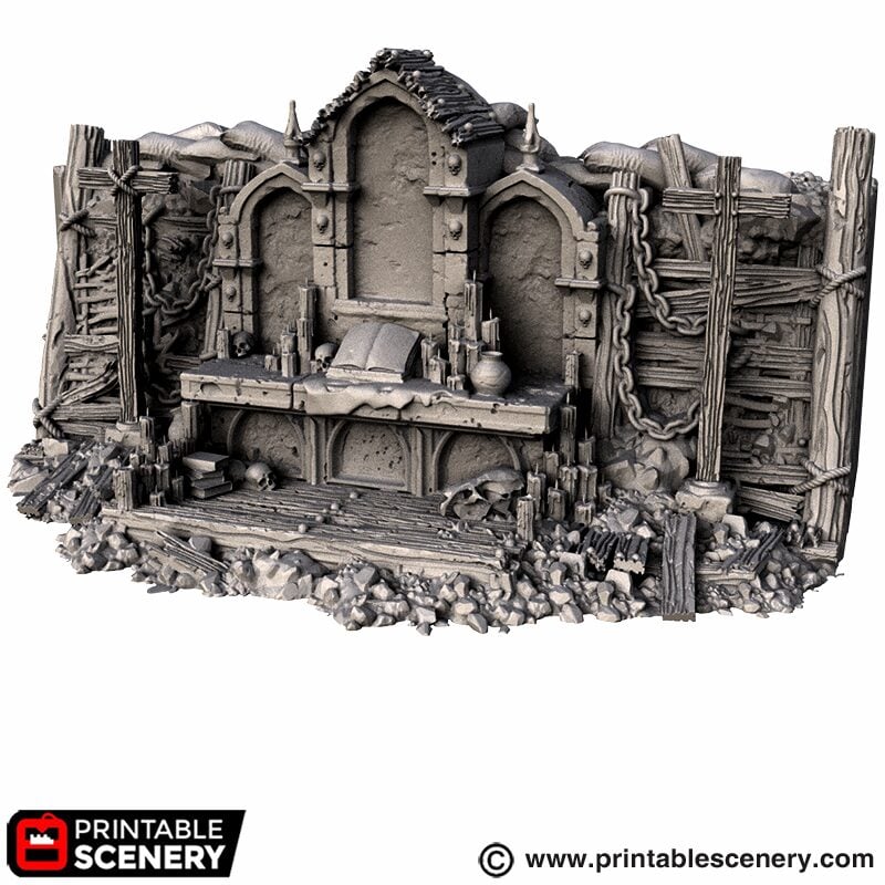 Trench Altar – Trench Crusade compatible SystemHEX 3D printed terrain