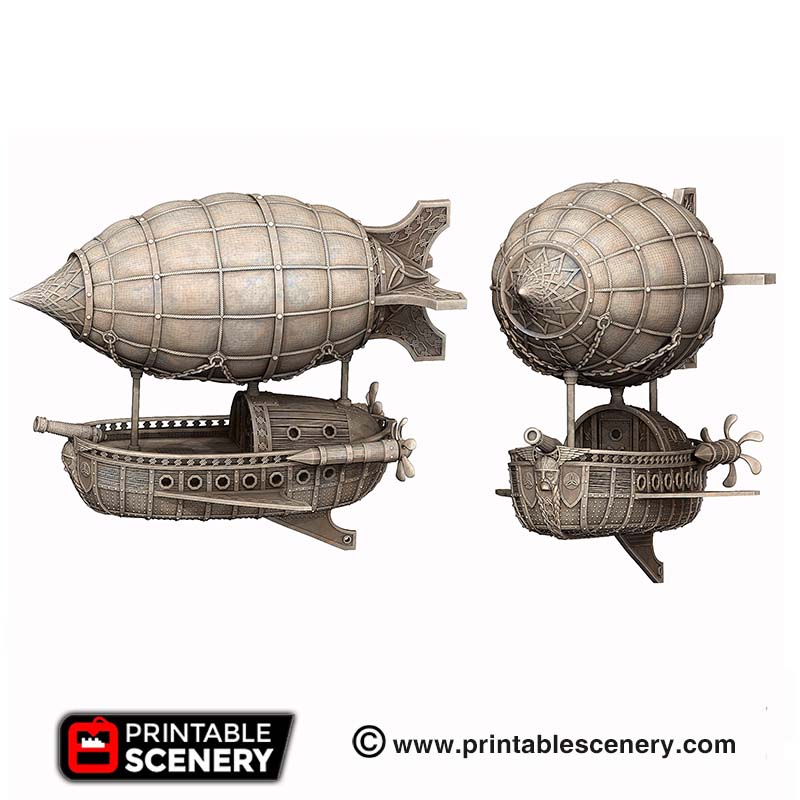 Dwarven Airship – Printable Scenery 3D printed tabletop terrain