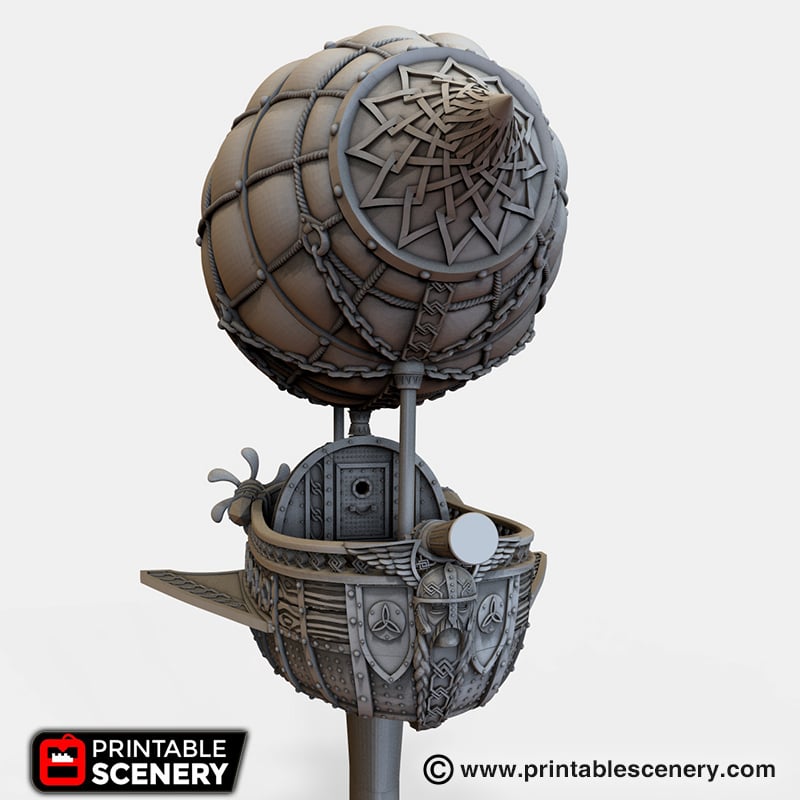 Dwarven Airship – Printable Scenery 3D printed tabletop terrain