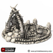 Lost Tribes War Boss Throne – Printable Scenery 3D printed tabletop terrain