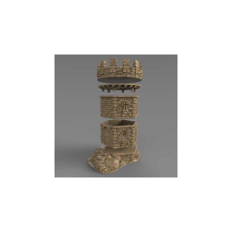 Winterdale War Tower – Printable Scenery 3D printed tabletop terrain