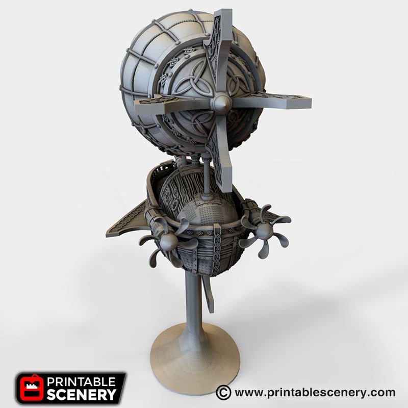 Dwarven Airship – Printable Scenery 3D printed tabletop terrain