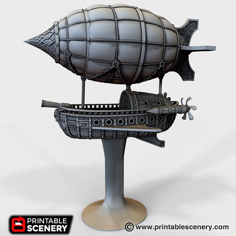 Dwarven Airship – Printable Scenery 3D printed tabletop terrain
