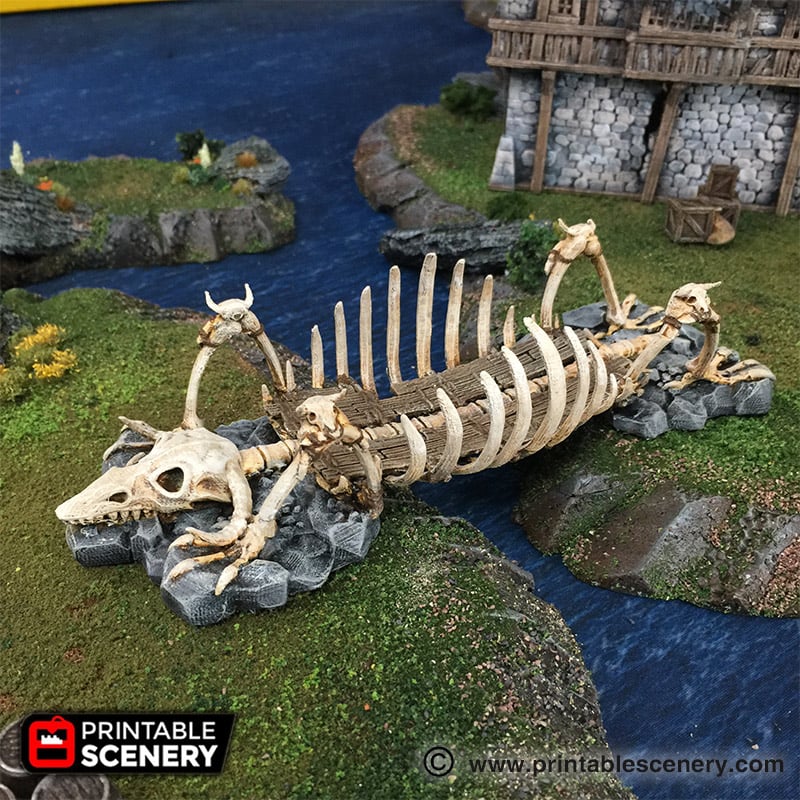 Lost Tribes Bone Bridge – Printable Scenery 3D printed tabletop terrain