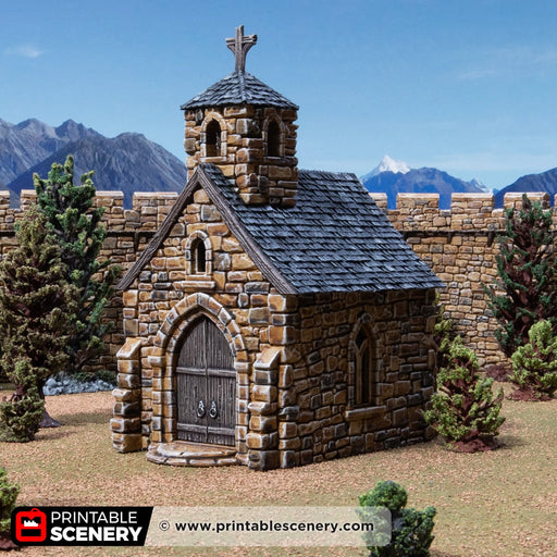Small Chapel – Printable Scenery 3D printed tabletop terrain