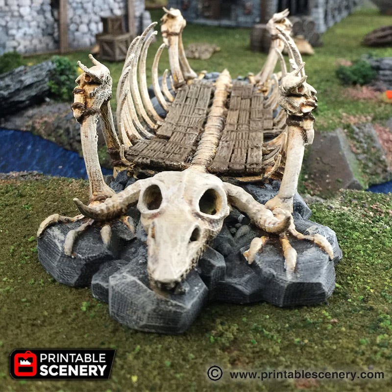 Lost Tribes Bone Bridge – Printable Scenery 3D printed tabletop terrain