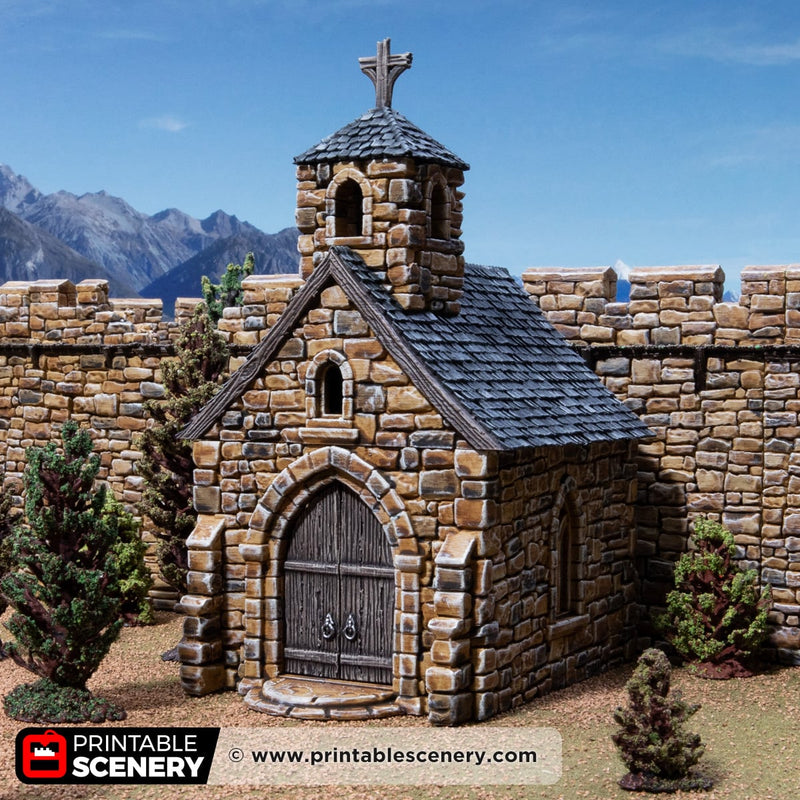 Small Chapel – Printable Scenery 3D printed tabletop terrain