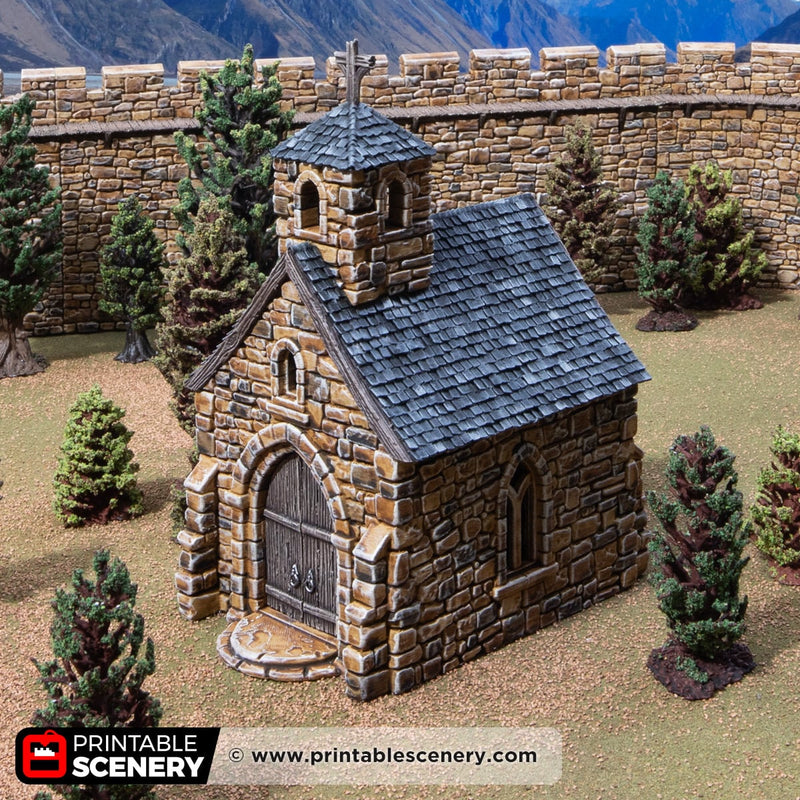 Small Chapel – Printable Scenery 3D printed tabletop terrain