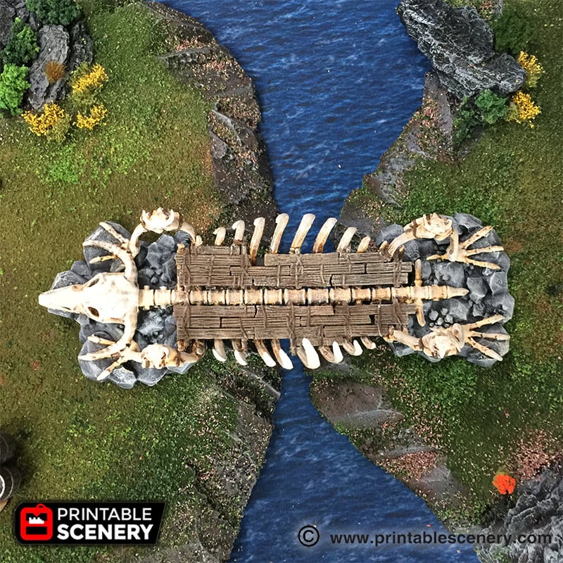 Lost Tribes Bone Bridge – Printable Scenery 3D printed tabletop terrain