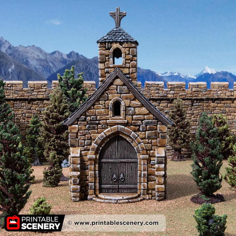 Small Chapel – Printable Scenery 3D printed tabletop terrain