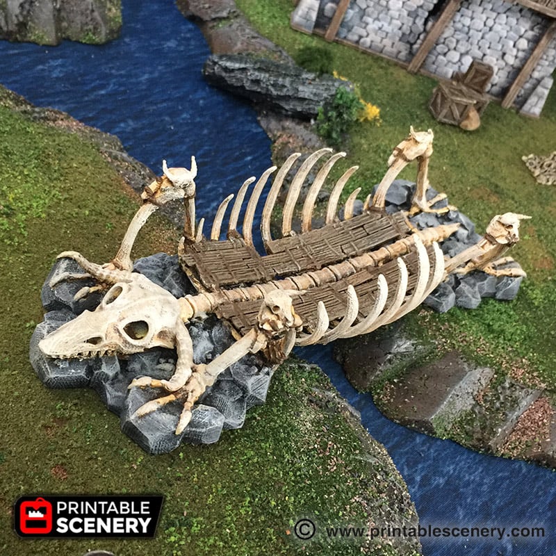 Lost Tribes Bone Bridge – Printable Scenery 3D printed tabletop terrain