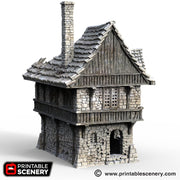 Port Winterdale Ruined Port House – Printable Scenery 3D printed tabletop terrain