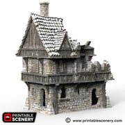 Port Winterdale Ruined Port House – Printable Scenery 3D printed tabletop terrain