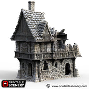 Port Winterdale Ruined Port House – Printable Scenery 3D printed tabletop terrain