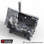 Port Winterdale Ruined Port House – Printable Scenery 3D printed tabletop terrain