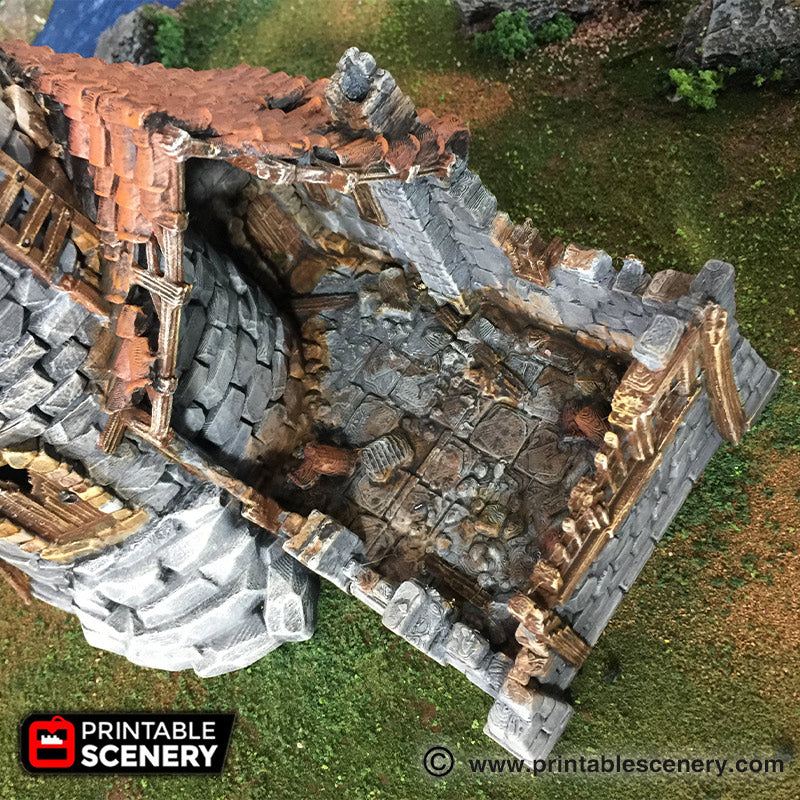Port Winterdale Ruined Lighthouse – Printable Scenery 3D printed tabletop terrain