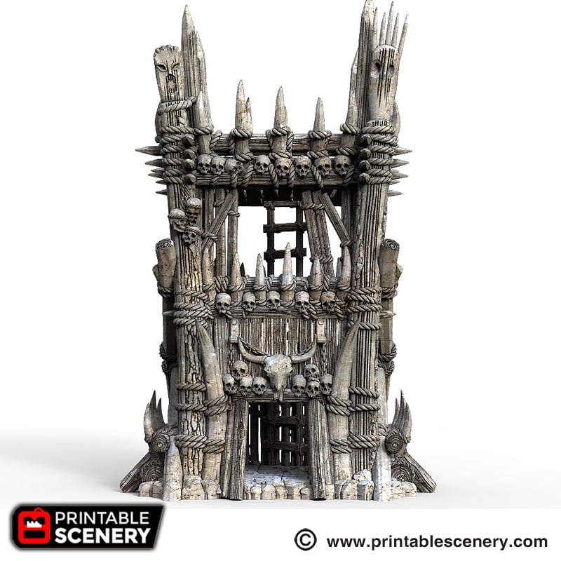 Lost Tribes Tribal Tower – Printable Scenery 3D printed tabletop terrain