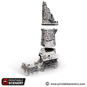 Port Winterdale Ruined Lighthouse – Printable Scenery 3D printed tabletop terrain