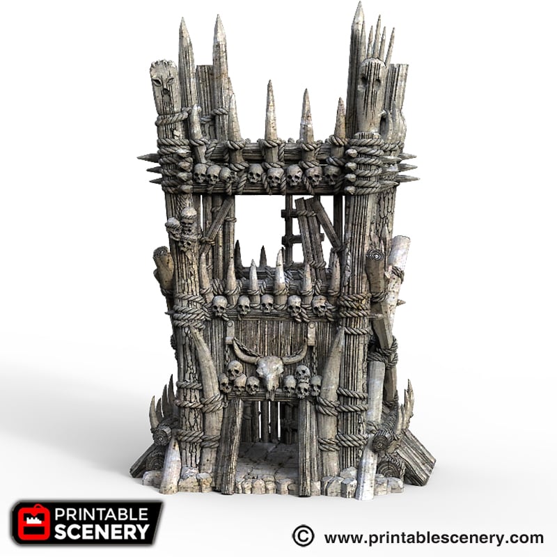 Lost Tribes Tribal Tower – Printable Scenery 3D printed tabletop terrain