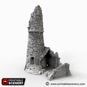 Port Winterdale Ruined Lighthouse – Printable Scenery 3D printed tabletop terrain